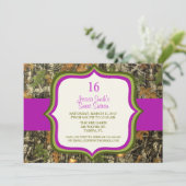 Invitation rustique d'anniversaire de Camo de (Debout devant)