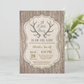 Invitation rustique de baby shower d'Antler de (Debout devant)