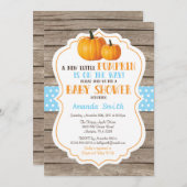 Invitation rustique de baby shower de garçon (Devant / Derrière)