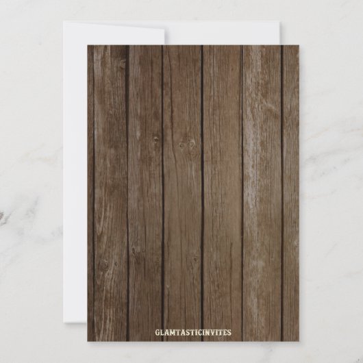 Invitation rustique de baby shower, dentelle, (Dos)