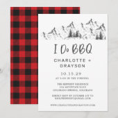 Invitation Rustique de BBQ de Buffalo de Wildernes (Devant / Derrière)