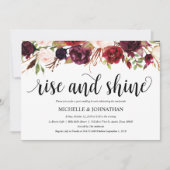 Invitation rustique de brunch de mariage de (Devant)