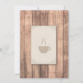 Invitation rustique de café d'amis de brunch de (Dos)