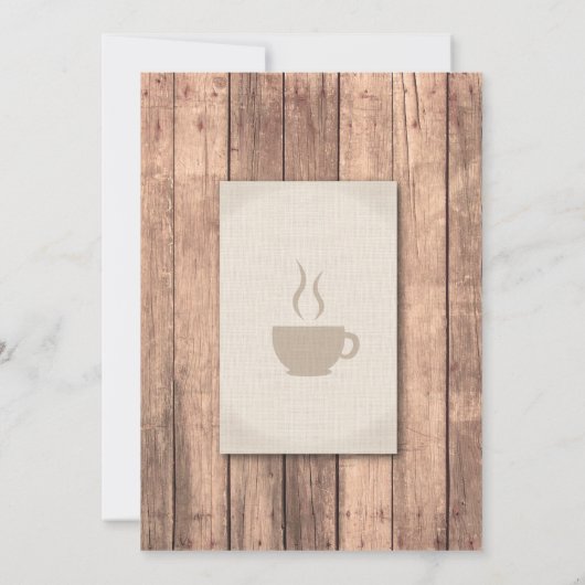 Invitation rustique de café d'amis de brunch de (Dos)