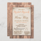 Invitation rustique de café d'amis de brunch de (Devant / Derrière)
