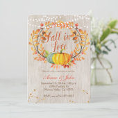 Invitation rustique de chute de citrouille (Debout devant)