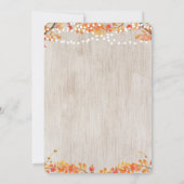 Invitation rustique de chute de citrouille (Dos)