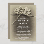 invitation rustique de dîner de répétition (Devant / Derrière)