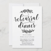 Invitation rustique de dîner de répétition (Devant)