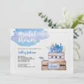 Invitation Rustique de douche nuptiale (Debout devant)