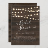 Invitation Rustique de douche nuptiale (Devant / Derrière)