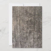 Invitation Rustique de douche nuptiale (Dos)