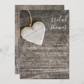 Invitation Rustique de douche nuptiale (Devant / Derrière)