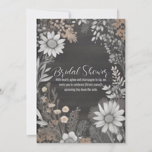 Invitation Rustique de douche nuptiale (Devant)