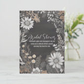 Invitation Rustique de douche nuptiale (Debout devant)