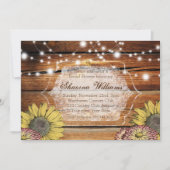 Invitation Rustique de douche nuptiale | Bois de g (Devant)