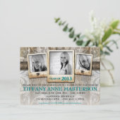 Invitation rustique de faire-part d'obtention du (Debout devant)