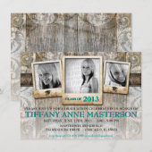 Invitation rustique de faire-part d'obtention du (Devant / Derrière)