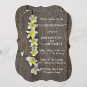 Invitation rustique de fête de fiançailles au fran (Devant / Derrière)