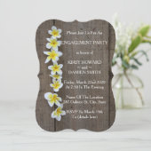 Invitation rustique de fête de fiançailles au fran (Debout devant)