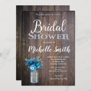 Invitation rustique de Fête de la mariée,