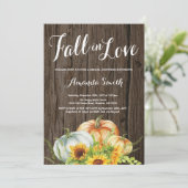 Invitation rustique de Fête de la mariée d'automne (Debout devant)
