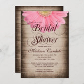 Invitation rustique de Fête de la mariée de (Devant / Derrière)