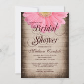 Invitation rustique de Fête de la mariée de (Devant)