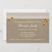 Invitation rustique de Fête de la mariée de (Dos)