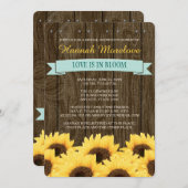 INVITATION RUSTIQUE DE FÊTE DE LA MARIÉE DE (Devant / Derrière)