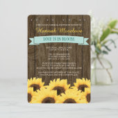 INVITATION RUSTIQUE DE FÊTE DE LA MARIÉE DE (Debout devant)