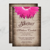 Invitation rustique de Fête de la mariée de (Devant / Derrière)