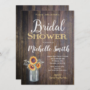 Invitation rustique de Fête de la mariée de
