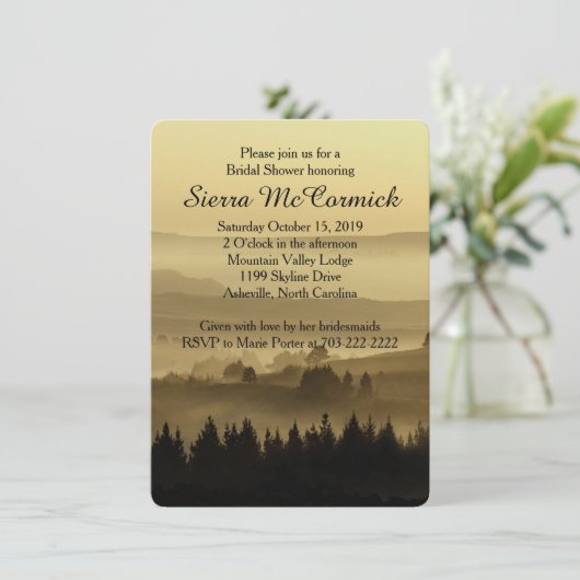 Invitation rustique de Fête de la mariée de (Debout devant)