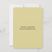 Invitation rustique de Fête de la mariée de (Dos)