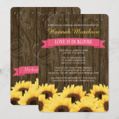 INVITATION RUSTIQUE DE FÊTE DE LA MARIÉE DE (Devant / Derrière)