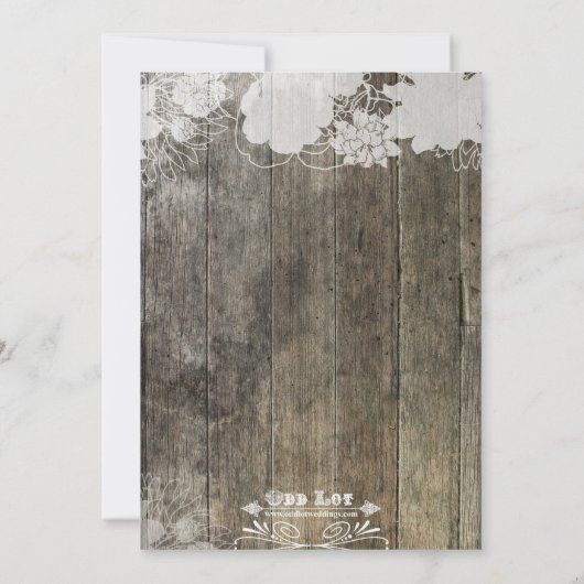 Invitation rustique de Fête de la mariée de pot de (Dos)