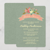 Invitation rustique de Fête de la mariée des (Devant / Derrière)