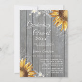 Invitation rustique de fête de remise des diplômes (Devant)