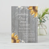 Invitation rustique de fête de remise des diplômes (Debout devant)