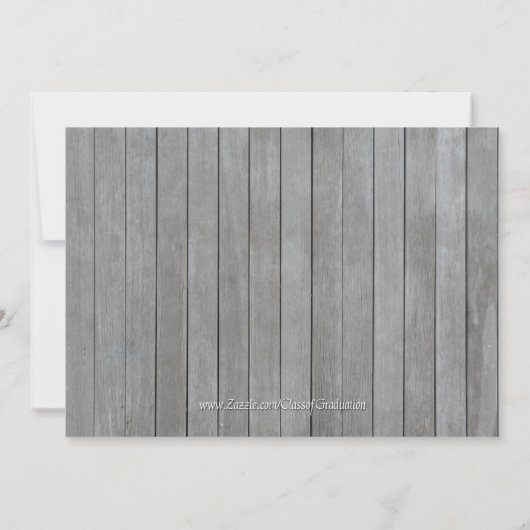 Invitation rustique de fête de remise des diplômes (Dos)