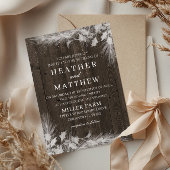 Invitation Rustique de mariage d'hiver