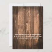 Invitation rustique de partie de bière et de (Dos)