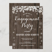 Invitation rustique de partie de fiançailles (Devant / Derrière)