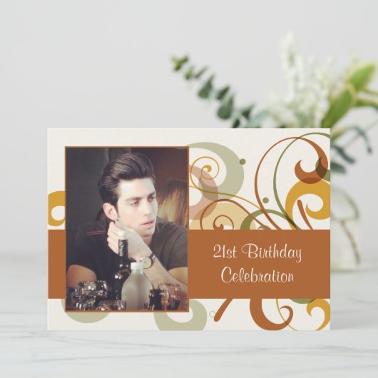 Invitation rustique de photo de remous (Debout devant)