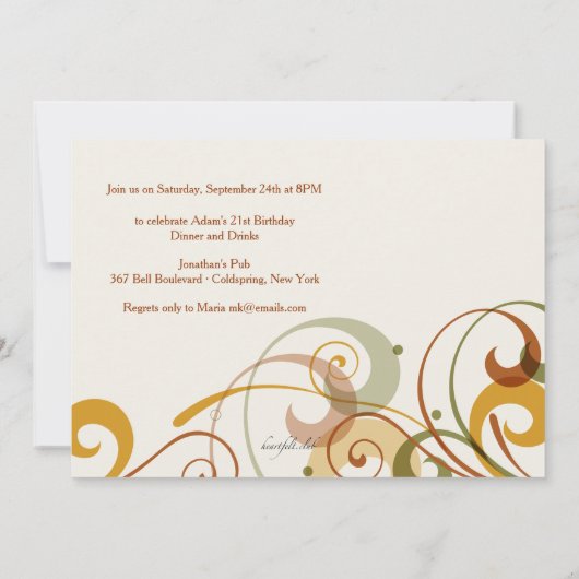 Invitation rustique de photo de remous (Dos)