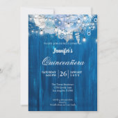 Invitation Rustique de Quinceañera Fleurie (Devant)