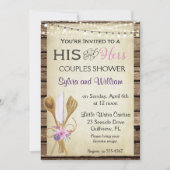 Invitation Rustique de ses couples avec douche nup (Devant)