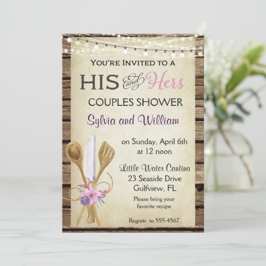 Invitation Rustique de ses couples avec douche nup (Debout devant)