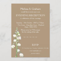 Invitation rustique de soirée du muguet